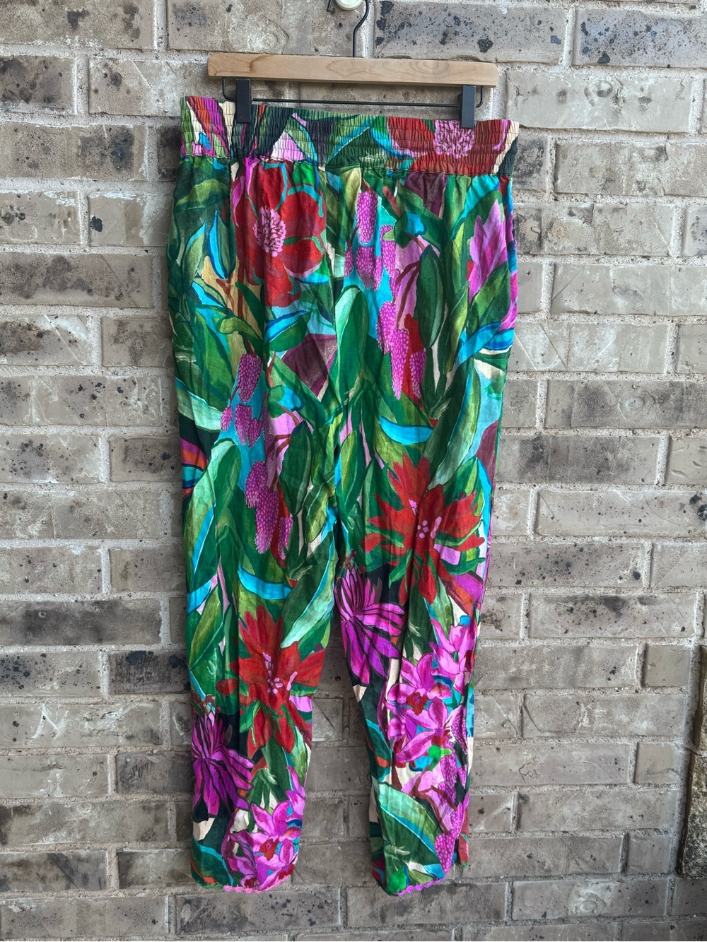 FARM RIO Jardín de Reve Floral-Print Pants XL NWOT - Picture 7 of 16